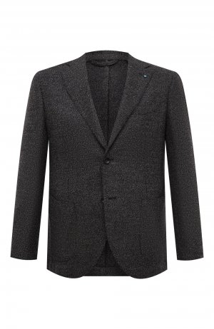 Пиджак из шерсти и хлопка Giampaolo. Цвет: серый