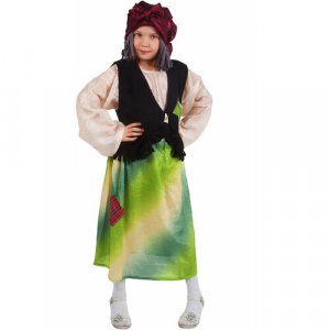 Карнавальный костюм Волшебный мир Бабы Яги детский. Цвет: черный/зеленый