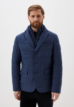 Куртка утепленная Bazioni. Цвет: синий