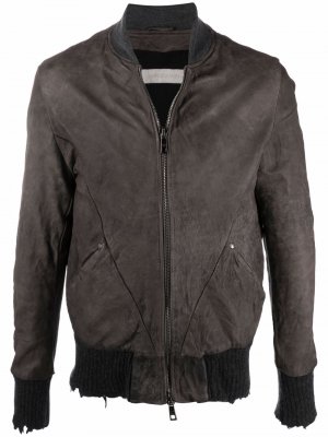 Куртка на молнии Giorgio Brato. Цвет: серый
