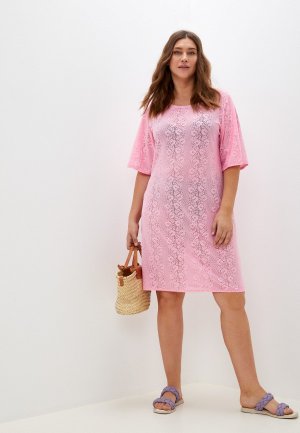 Платье пляжное Olsi. Цвет: розовый