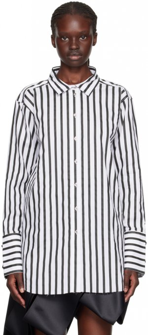 Черно-белая полосатая рубашка Marques Almeida