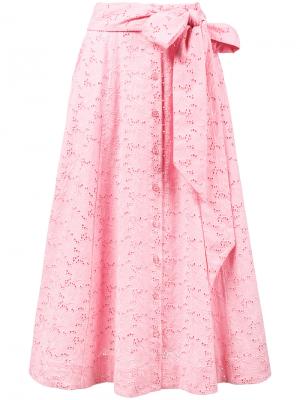 Пляжная юбка на пуговицах спереди Lisa Marie Fernandez. Цвет: розовый