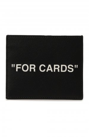 Кожаный футляр для кредитных карт Off-White. Цвет: чёрно-белый