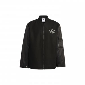 Originals Trefoil SS23 Spliced Zip Jacket Men Outerwear Black HY7261 Adidas