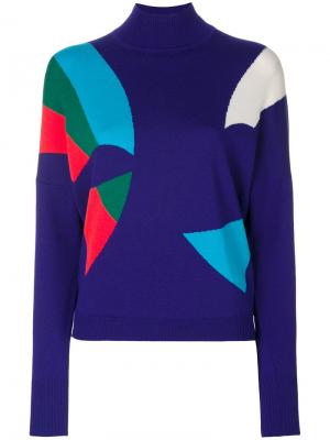 Трикотажный свитер Delpozo. Цвет: синий