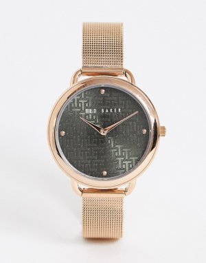 Золотистые часы с сетчатым браслетом -Золотой Ted Baker