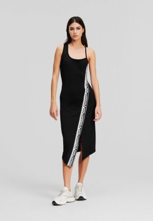 Платье из джерси Asymmetric, черный Karl Lagerfeld