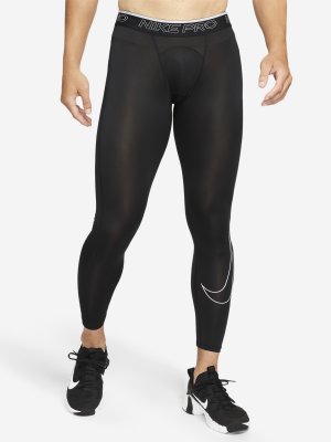 Тайтсы мужские Dri-FIT, Черный, размер 52-54 Nike. Цвет: черный