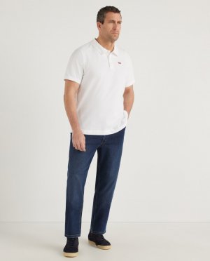 Мужская классическая белая рубашка-поло с короткими рукавами, большие размеры Levi's, белый Levi's