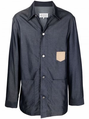 Джинсовая куртка-рубашка Maison Margiela. Цвет: синий
