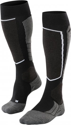 SK2 Шерстяные лыжные носки до колена среднего размера, 1 пара , цвет Black Mix Falke