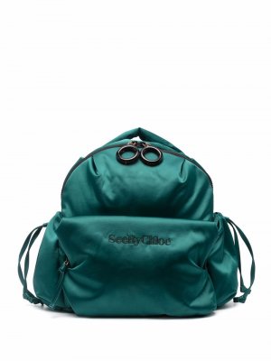 Атласный рюкзак Tilly See by Chloé. Цвет: зеленый