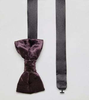 Бархатный галстук-бабочка Noose & Monkey. Цвет: фиолетовый
