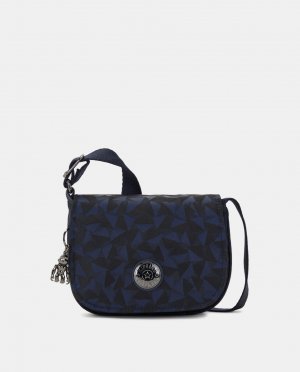 Темно-синяя сумка через плечо Loreen Mini с геометрическим принтом , темно-синий Kipling