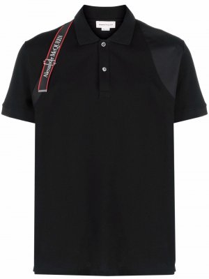 Рубашка поло с логотипом Alexander McQueen. Цвет: черный