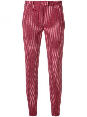 Классические брюки с узором каплями Dondup. Цвет: красный