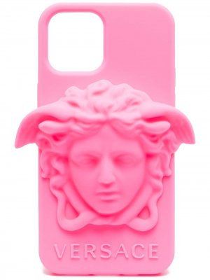 Чехол для iPhone 12 Pro с декором Medusa Versace. Цвет: розовый