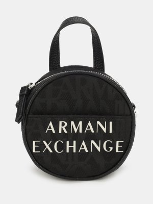 Поясная сумка Armani Exchange. Цвет: черный