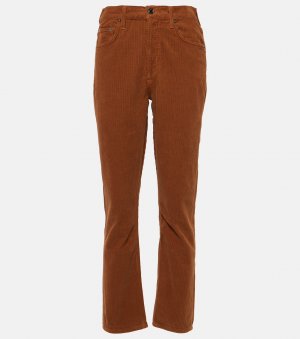 Длинные прямые вельветовые брюки riley Agolde, коричневый AGOLDE