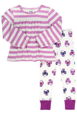 Пижама полосатая Мышки Kite Kids. Цвет: розовый