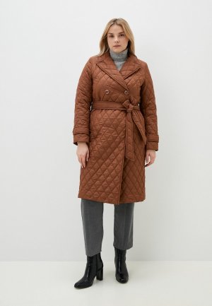 Куртка утепленная Love La Vikta. Цвет: коричневый