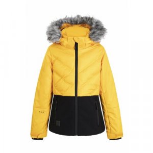Куртка , размер 122, желтый, черный ICEPEAK. Цвет: черный/желтый-черный/желтый