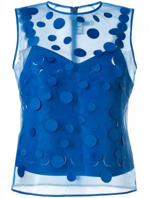 Блузка с вырезами Paskal. Цвет: синий