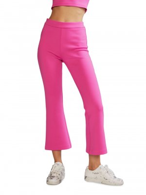 Укороченные расклешенные брюки Bonded , розовый Cynthia Rowley