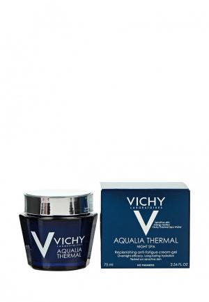 Крем для лица Vichy ночной СПА-уход AQUALIA THERMAL, 75 мл. Цвет: голубой