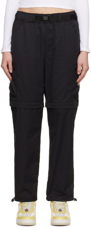 Черные свободные брюки со съемными вставками BAPE