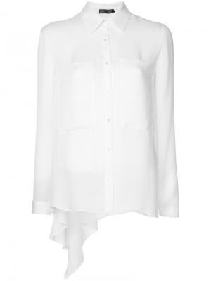 Рубашка с объемными карманами Aula. Цвет: белый