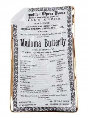 Пепельница Madama Butterfly Fornasetti. Цвет: серый