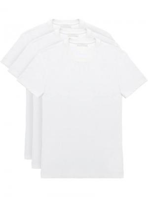 Набор из трех футболок джерси Prada. Цвет: белый
