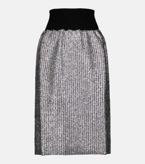 2 юбка миди из смесовой шерсти с люрексом moncler 1952 , черный Genius