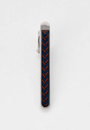 Зажим для галстука Henderson с родиевым покрытием. Цвет: разноцветный