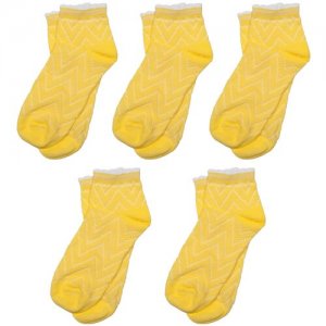 Носки 5 пар, размер 20-22, желтый ХОХ. Цвет: желтый