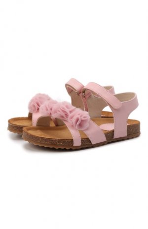 Кожаные сандалии Il Gufo. Цвет: розовый