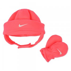 Комплект для младенцев Swoosh Baby Fleece Cap Nike. Цвет: оранжевый