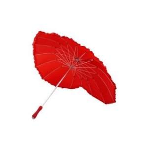 Зонт трость красный 16 спиц Кружево zontcenter