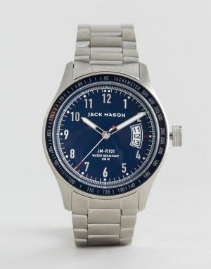Серебристые часы-браслет 42 мм Racing Jack Mason. Цвет: серебряный