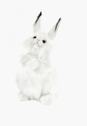 Игрушка мягкая Hansa реалистичная, Кролик белый, 32 см. Цвет: белый