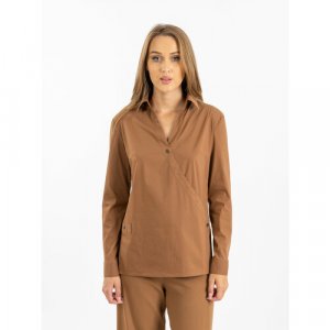 Блуза , размер 46, коричневый ЭНСО. Цвет: коричневый
