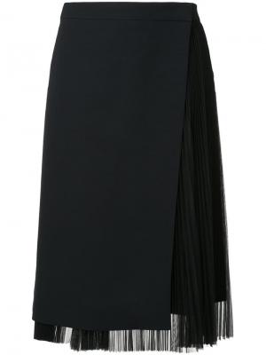 Многослойная асимметричная юбка Cyclas. Цвет: черный