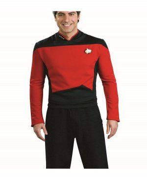 Купитьсезонный мужской костюм-рубашку звездный путь делюкс, красный Buyseasons
