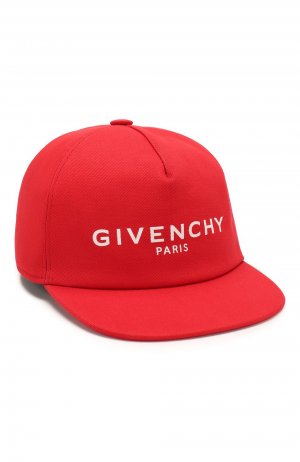 Хлопковая бейсболка Givenchy. Цвет: красный