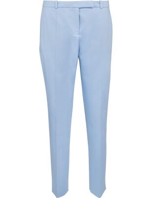 Хлопковые брюки прямого кроя Hugo Boss. Цвет: голубой