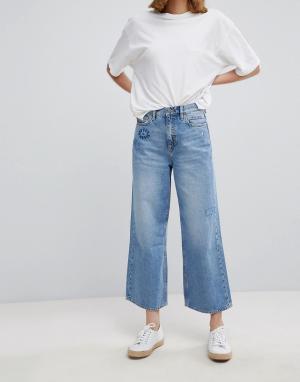 Широкие джинсы M.i.h Sanon MiH Jeans. Цвет: синий