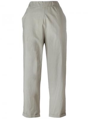 Укороченные расклешенные брюки Labo Art. Цвет: серый