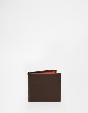 Кожаный бумажник Smith and Canova. Цвет: коричневый